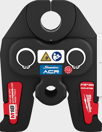 Milwaukee Force Logic press tool Streamline ACR Jaws and Ring